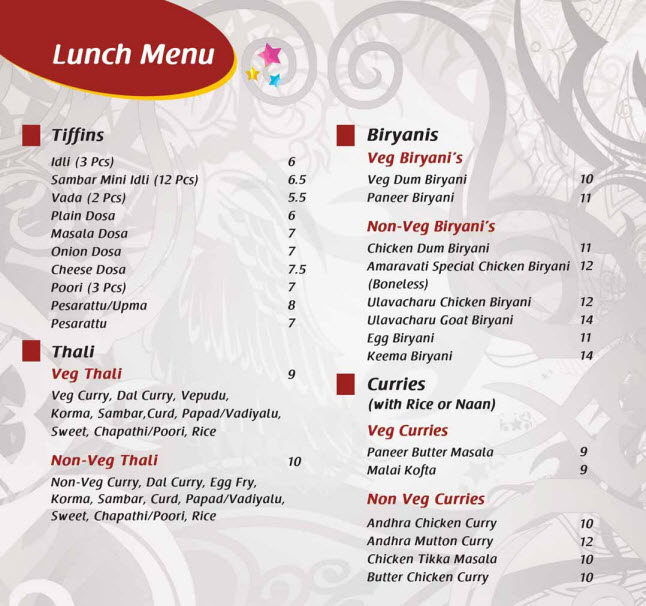 Lunch Menu