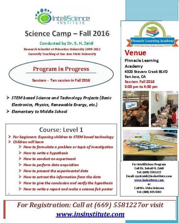 Science Camp fall 2016