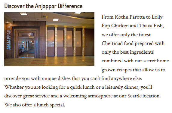 Discover the Anjappar Difference