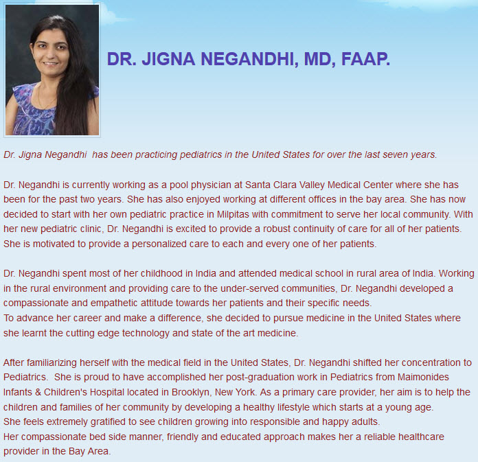 Meet Dr. Negandhi - Prisha Pediatrics, Inc.