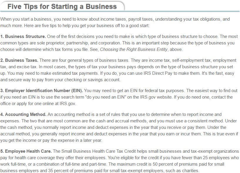 Tips for Starting a Business