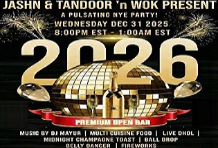 Buy tickets for JASHN & TANDOOR NYE 2026 in Lawrence Township, NJ