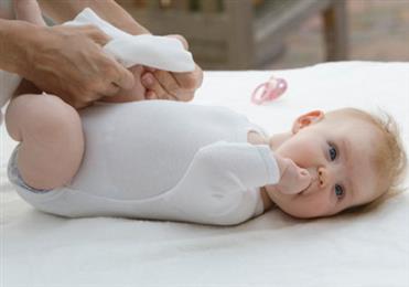 Baby and nappy