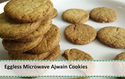Eggless ajwain microwave cookies in New York,NY