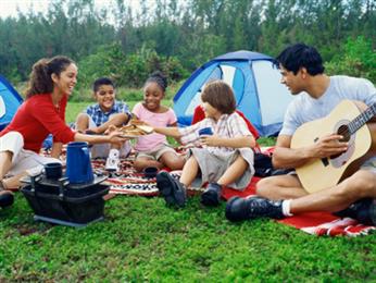 Family on a camp