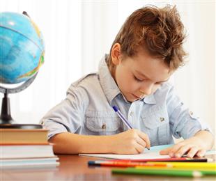 Child doing homework