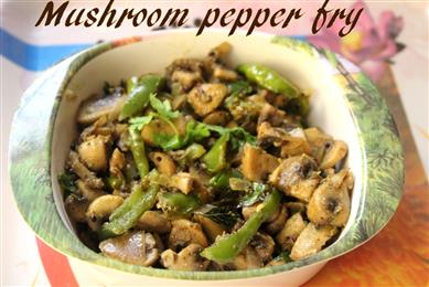 Mushroom pepper fry in New York,NY