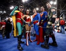 Up-beat Super-heroes Comic Con in New York 2013 in New York,NY