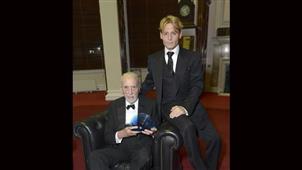 Cozy-Myrtles, Depp Surprises Christopher Lee at London Film Festival in New York,NY