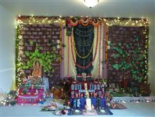 Navaratri Golu 2014 'Ancient Rock-cut Temple Wall' theme. in Redmond,WA