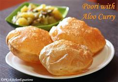 Poori (Indian puffed fried bread) in New York,NY