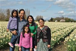 Ananya's visit to the Tulip Festival! in Seattle,WA