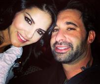 Sunny Leone plays with Daniel Weber on screen in New York,NY