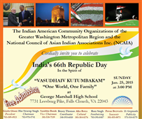 India’s 66th Republic Day celebrations in Washington Metropolitan Region in Falls Church,VA
