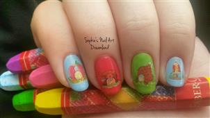 Water Decals - Colorful nail art
