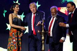 Donald Trump addresses 5,000 Indian supporters for 13 mins at Charity Concert hosted by RHC in Edison,NJ