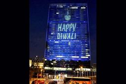 United Nations HQ in New York celebrates Diwali 2016 in New York,NY