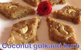 Coconut Gulkand Burfi in New York,NY