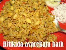 Hitikida Avarekalu Bhath recipe in New York,NY