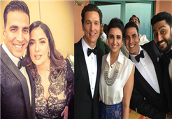 Amir's 51st birthday and Akshay's selfie with Salma Hayek in New York,NY