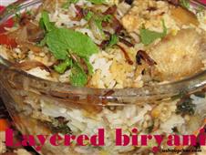Layered chicken biryani recipe in New York,NY