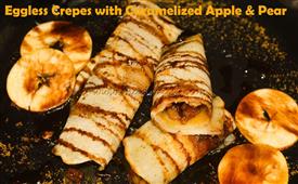 Eggless Crepes with Caramelized Apple and Pear in Collegeville,PA