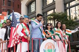 Abhishek Bachchan leads the Indian Independence Day Parade in New York in New York,NY