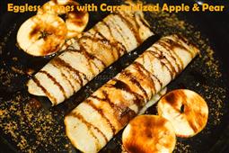 Eggless Crepes with Caramelized Apple and Pear in Collegeville,PA