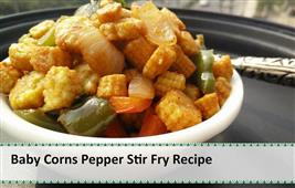 baby corns with peppers