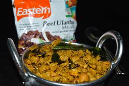 Soya Chunks fry with Eastern Condiments Beef Ularthu Masala in Collegeville,PA