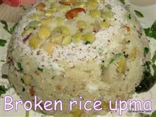 Avare kalu akki tari uppittu I Broken raw rice upma with field beans  in New York,NY