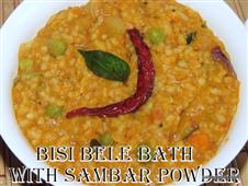 Avalakki Besi Bele Bhath I Poha Besi Bele Bhath with sambar powder recipe in New York,NY