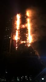 Fire consumes 27 storey building in West London in New York,NY