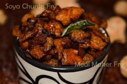 Soya chunks fry recipe / Meal Maker Fry recipe / Soya Varuval recipe in New York,NY