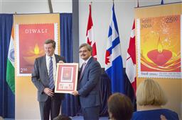 Canada Post and India Post mark Diwali, Festival of Lights in New York,NY