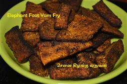 Elephant Foot Yam Fry Recipe | Sennai Kilangu Roast in New York,NY