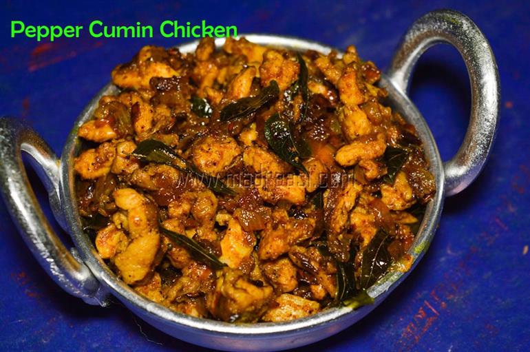 Pepper cumin Chicken recipe How to make Milagu Jeeraga Kozhi pirattal Food & Recipes