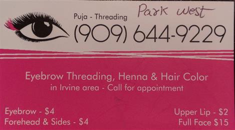 Puja Eyebrow Threading in Irvine, CA