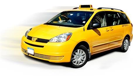 Yellow Taxi Cab Airport Ride in Sunnyvale, CA