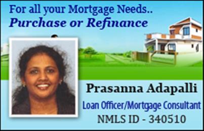 Prasanna Adapalli Loan Officer And Mortgage Consultant