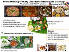 Katy Cinco Ranch Homemade Indian Food Catering