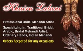 Bridal Henna Artist By Khairu Lalani